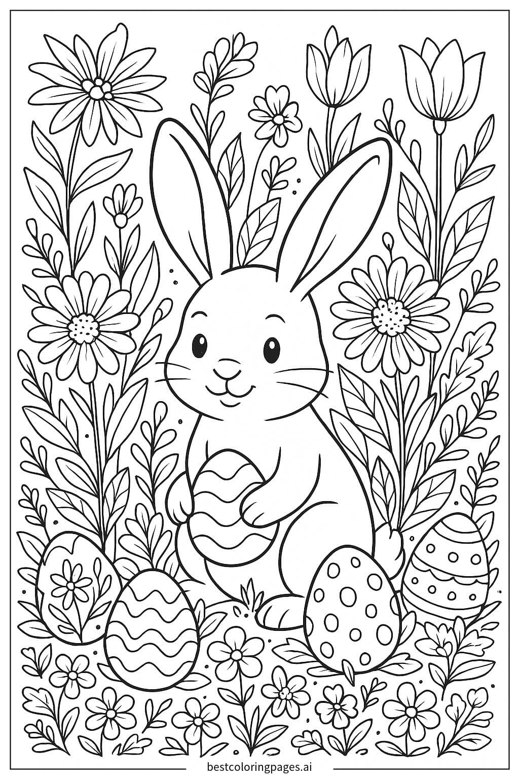 Osterhase auf Eiersuche