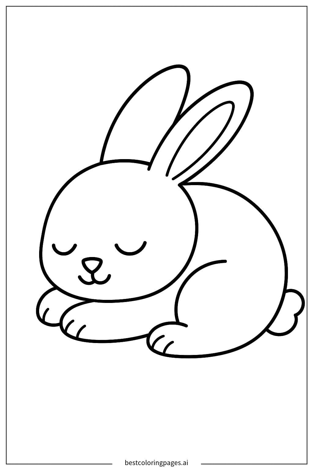 眠るイースターバニー