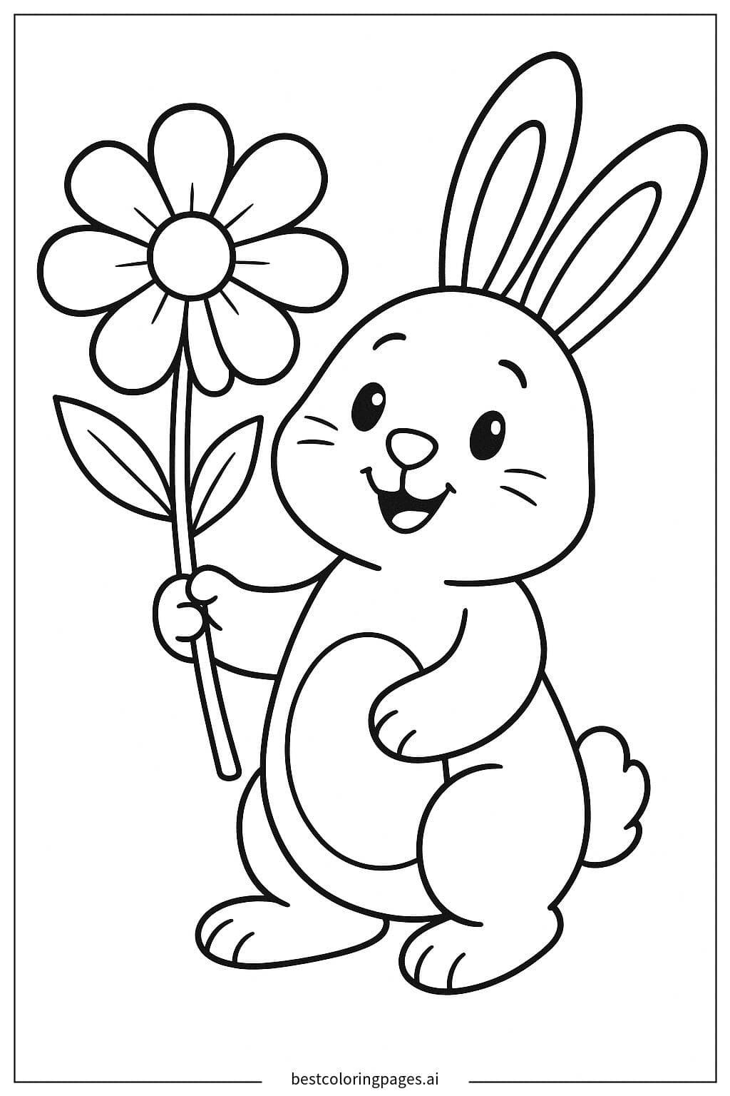 Coniglietto di Pasqua con Fiore