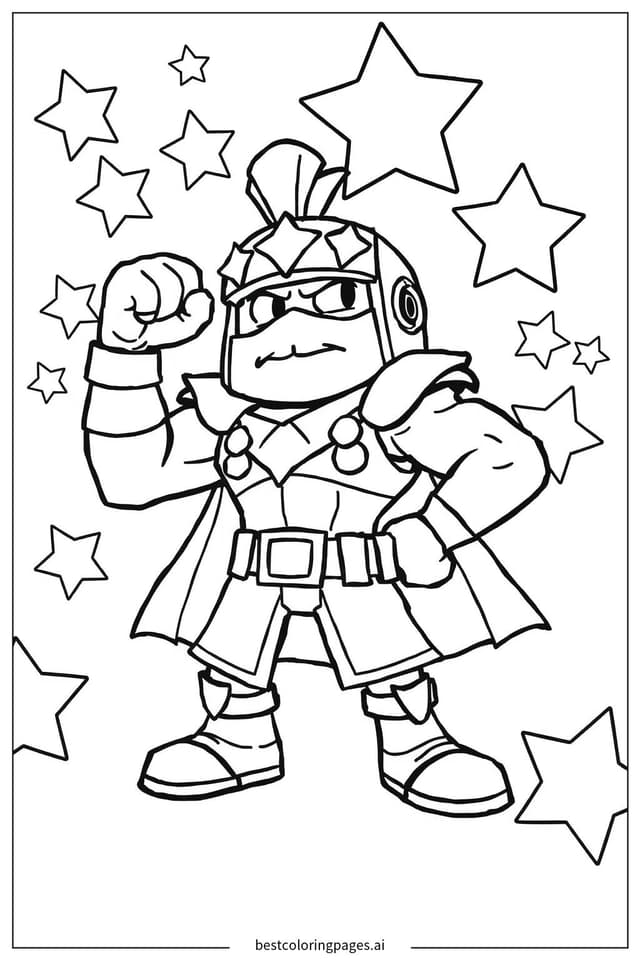 Coloriage El Primo exhibe ses muscles
