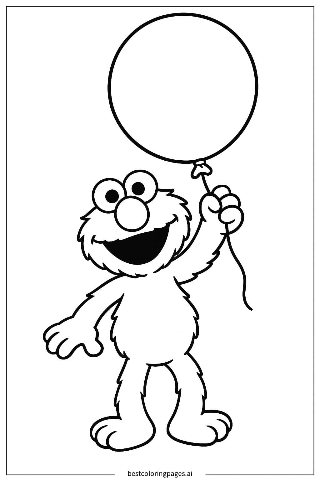Elmo with a Balloon