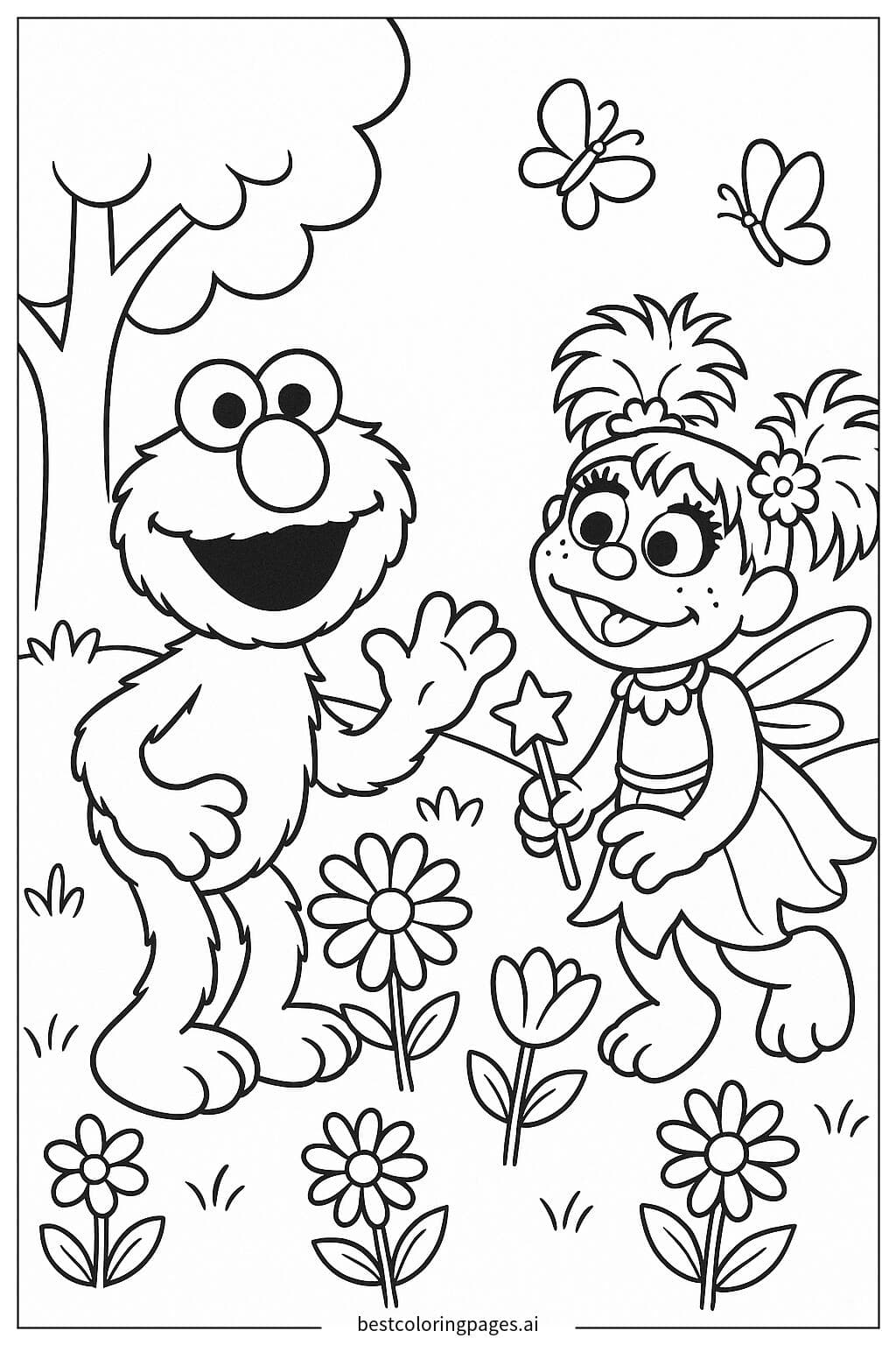 Elmo and Abby Cadabby in a Garden Adventure
