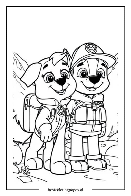 Coloriage Everest guide un randonneur perdu