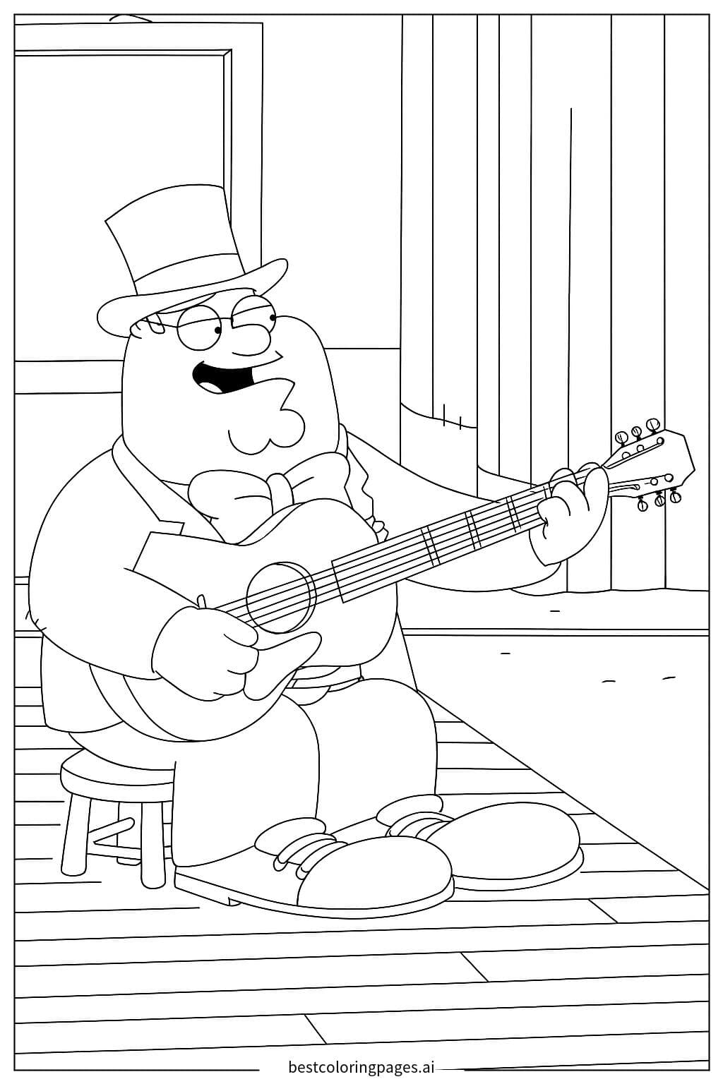 Tranh tô màu Cảnh Hoạt Hình Family Guy