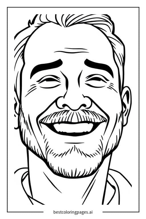 Dibujos de Papá sonriendo para Colorear