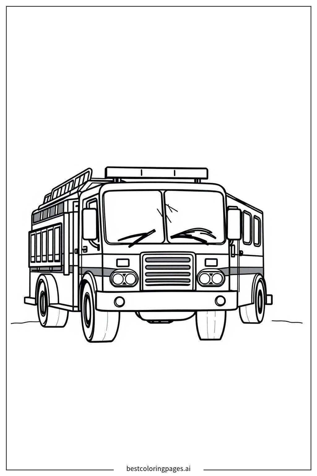 Geparktes Feuerwehrauto