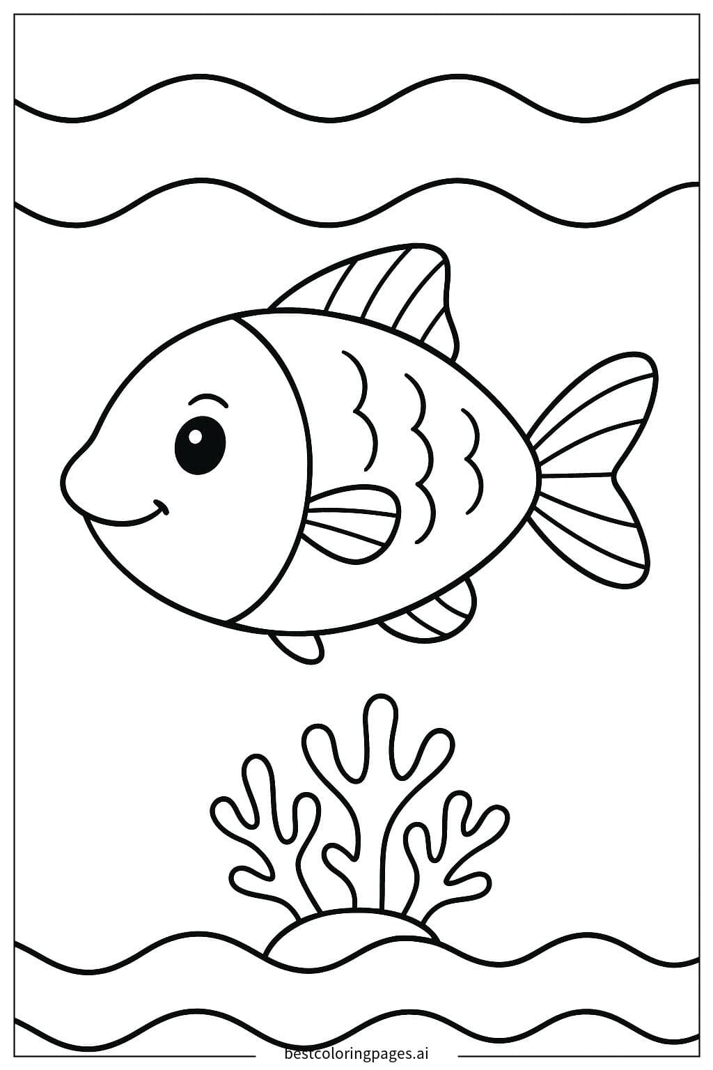 Cheerful Fish with Coral