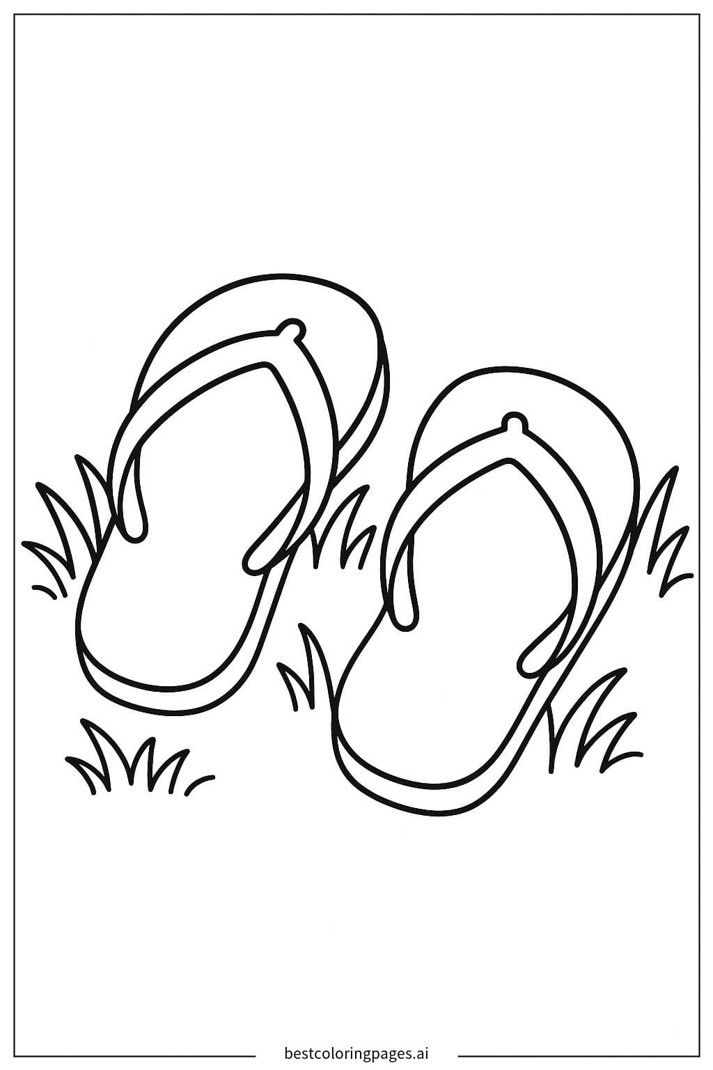 Flip-Flops im Gras