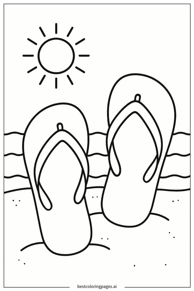 Flip-Flops Ausmalbilder
