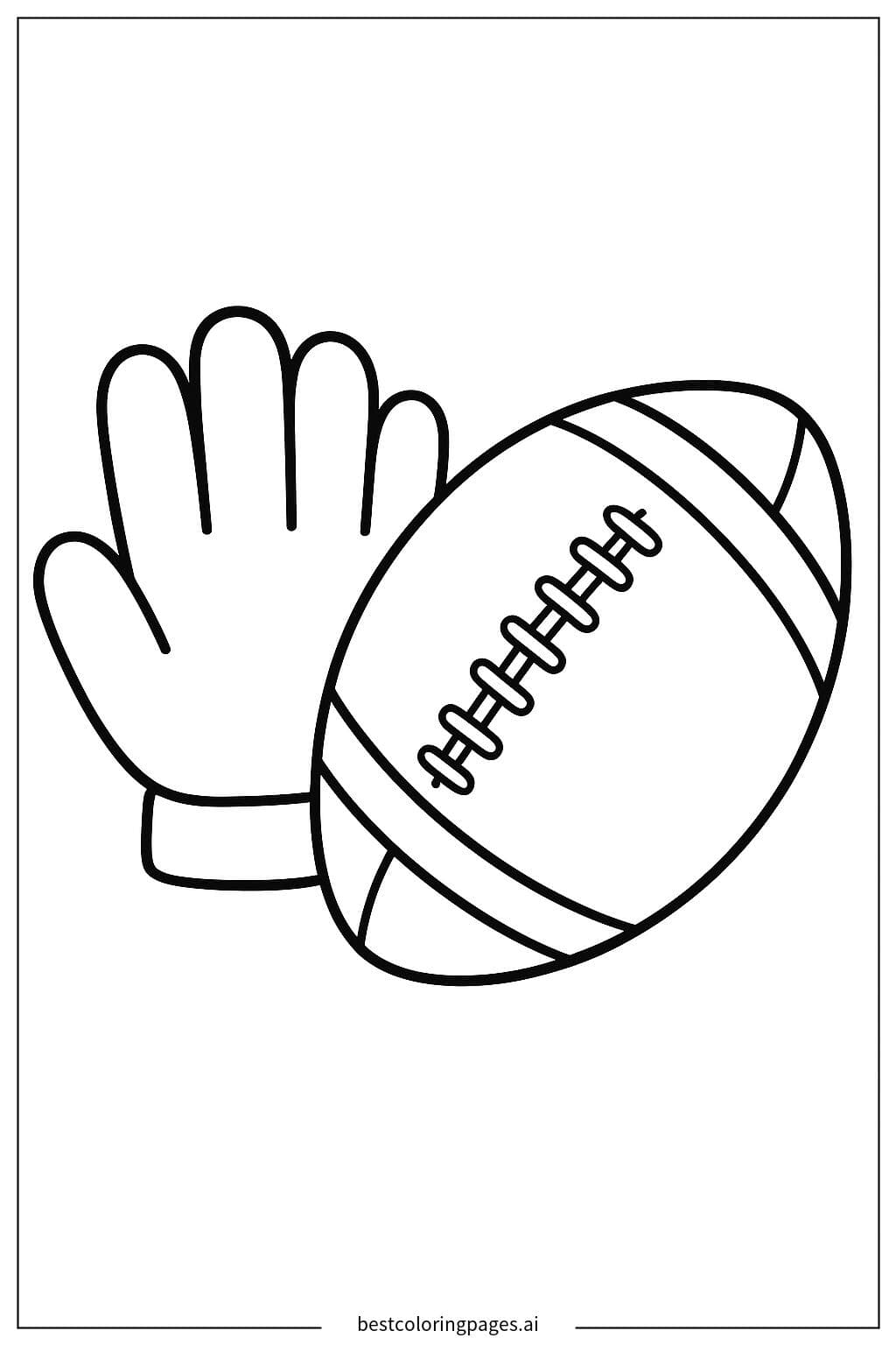 Football Glove and Ball