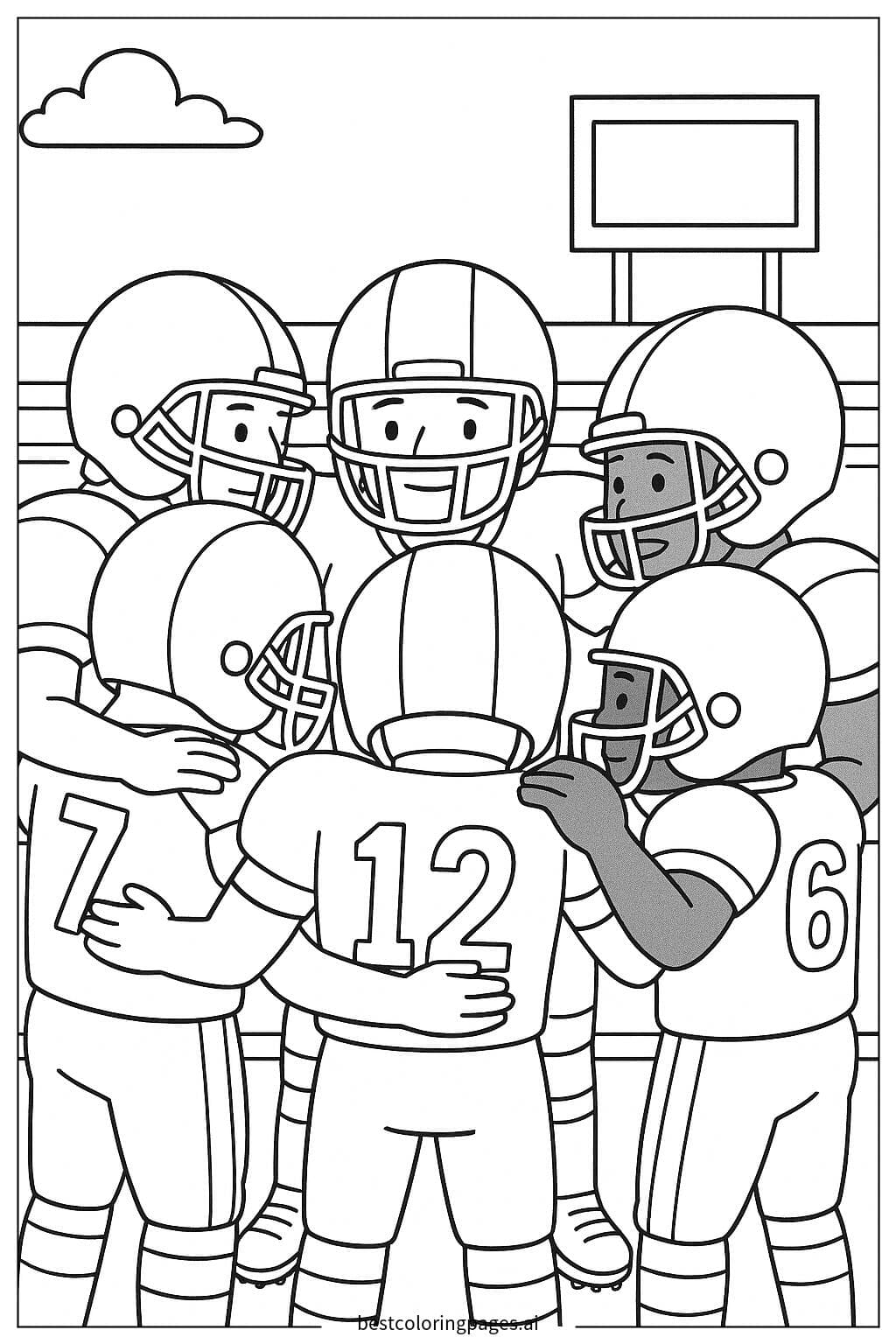 Football Team Huddle