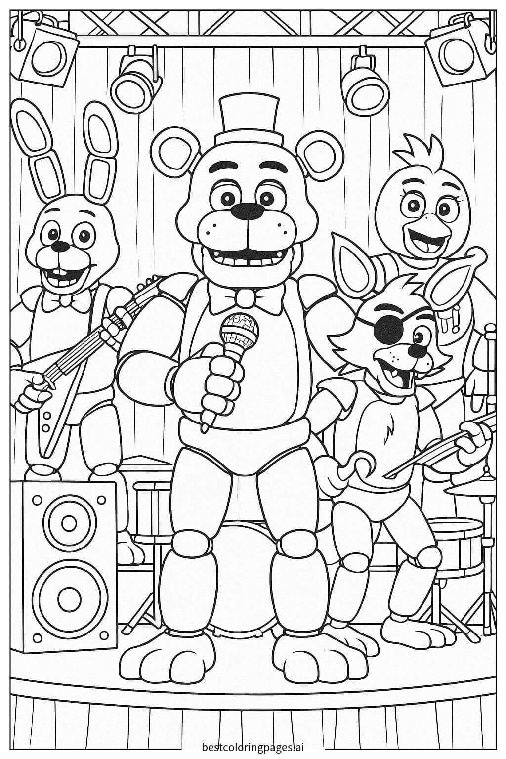 Freddy and Friends Rocking the Stage