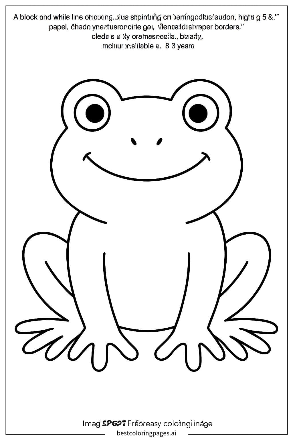 Adorable Frog Close-up Coloring Page