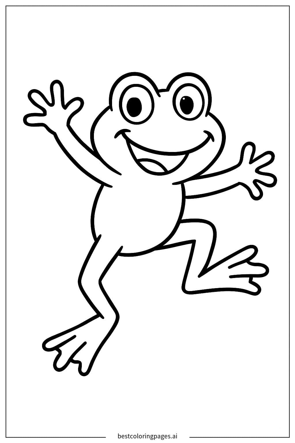 Disegni di Rana che salta in aria da Colorare