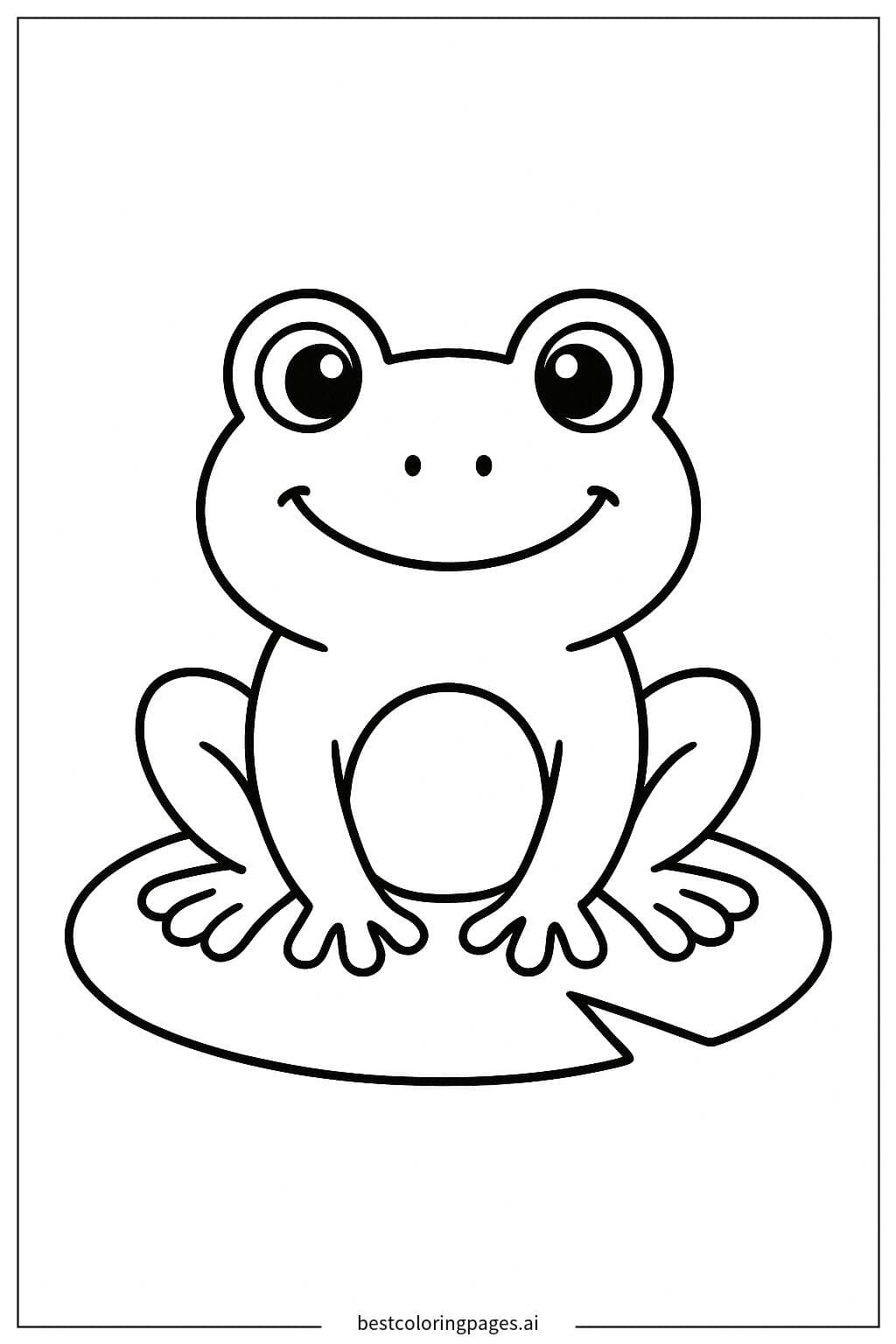 Happy Frog on a Lily Pad