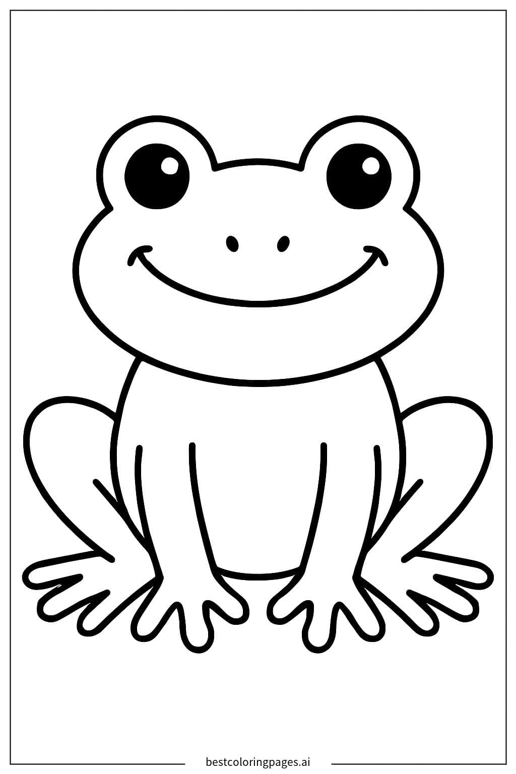 Frosch mit einem großen Lächeln Ausmalbilder