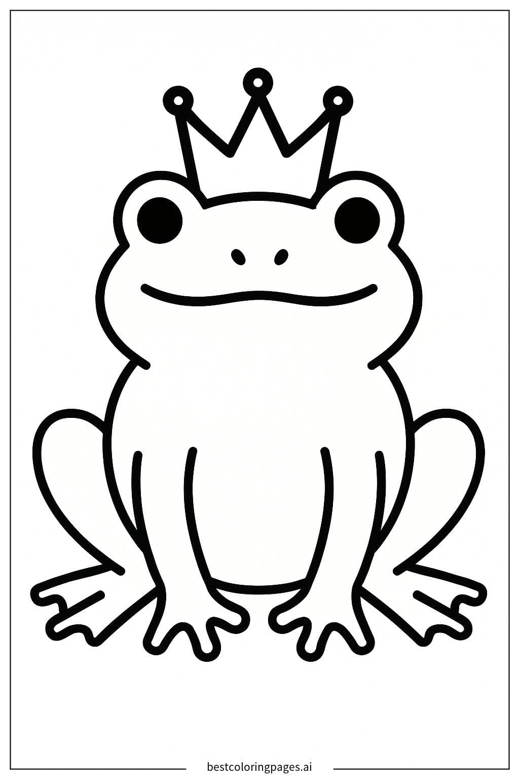 Frosch mit Krone Ausmalbilder