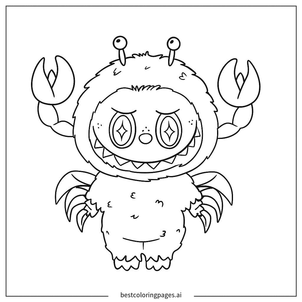 Flauschiges Krabbenmonster