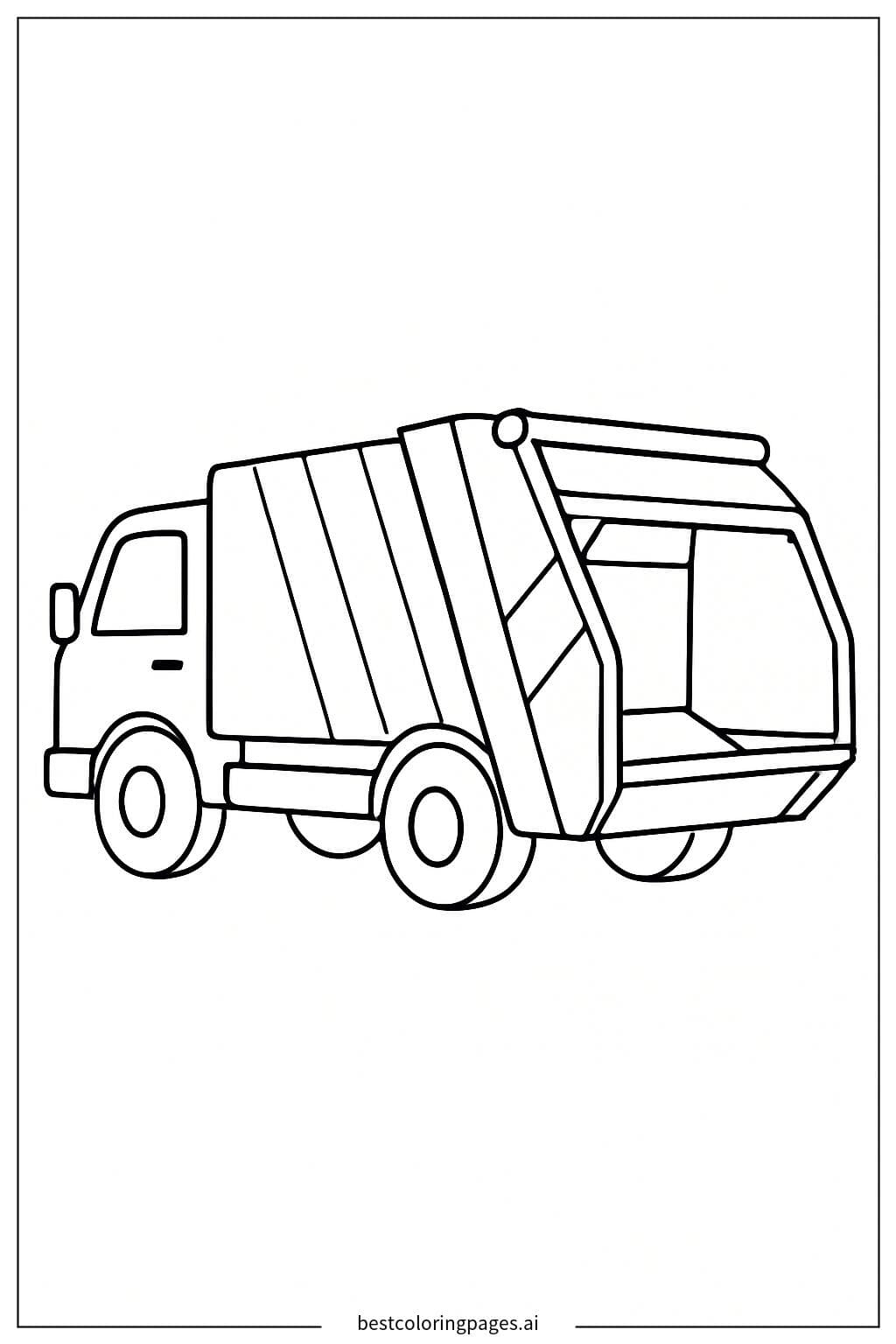 Garbage Truck with Open Back