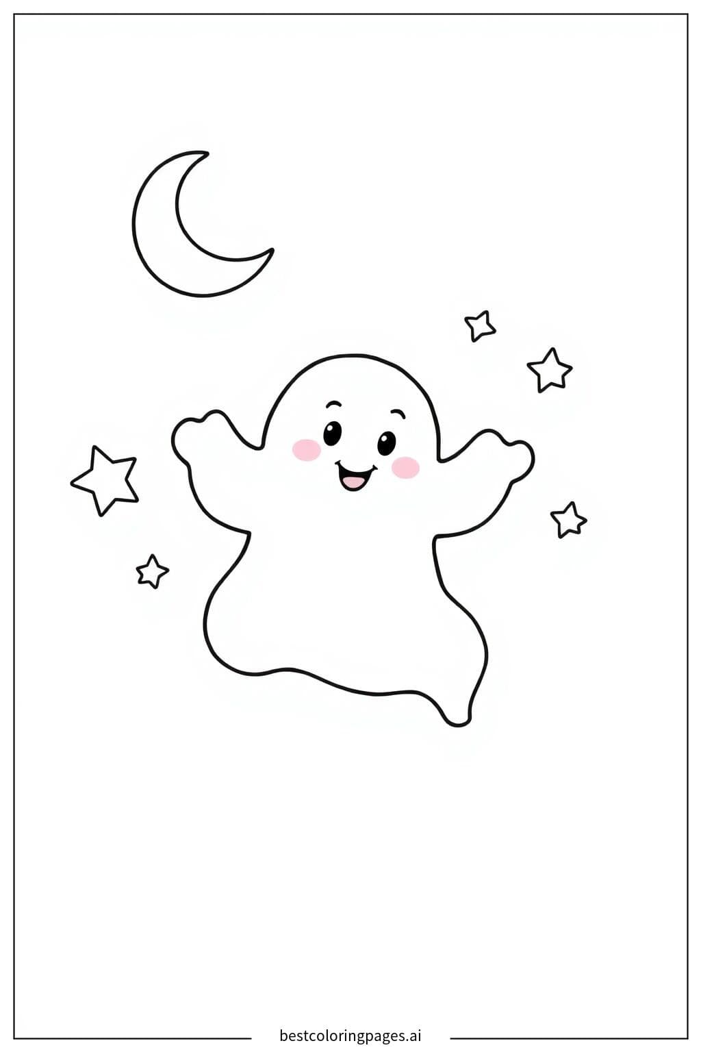 Ghost Floating in the Moonlight