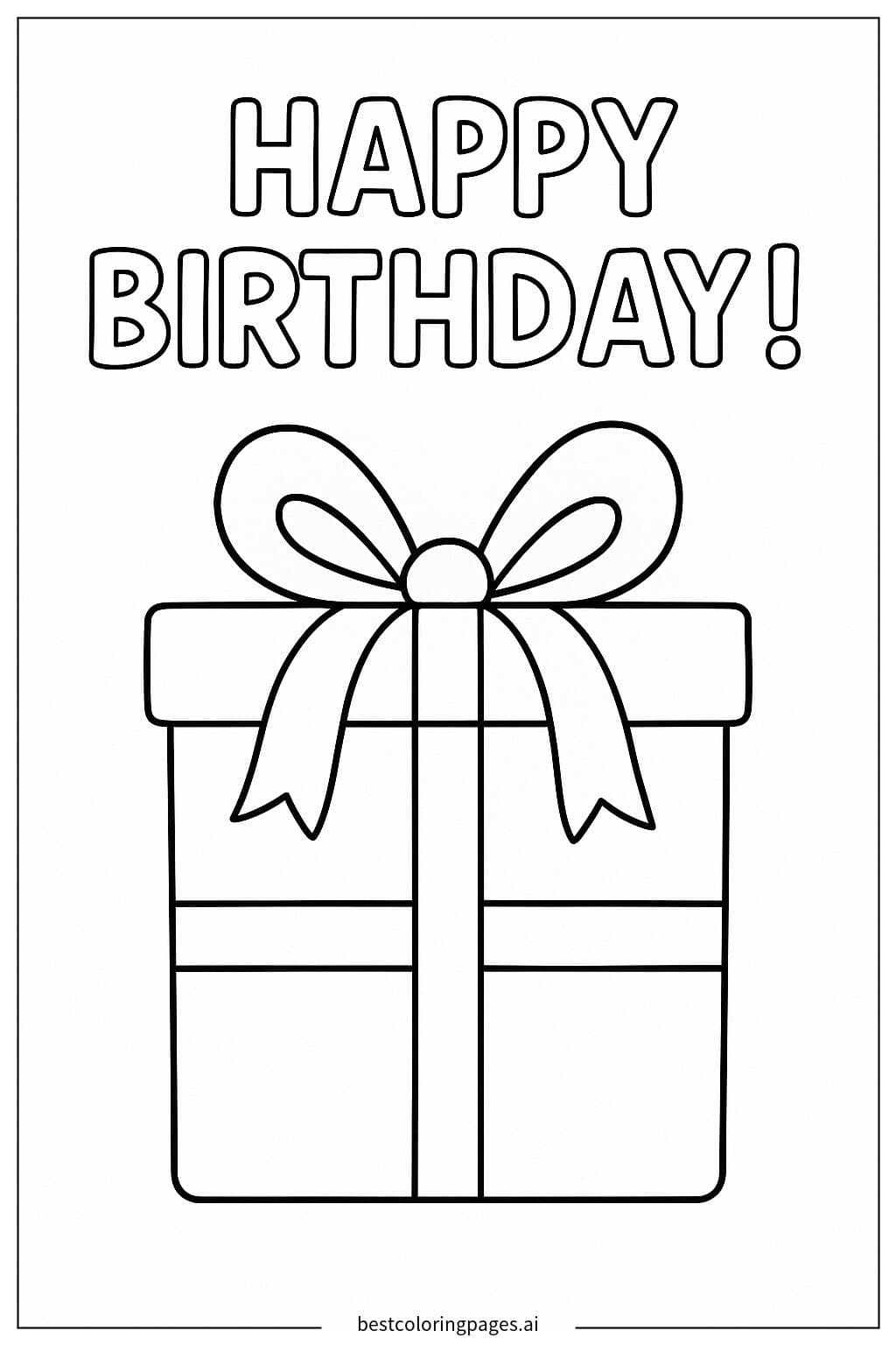 Birthday Gift Box with a Bow