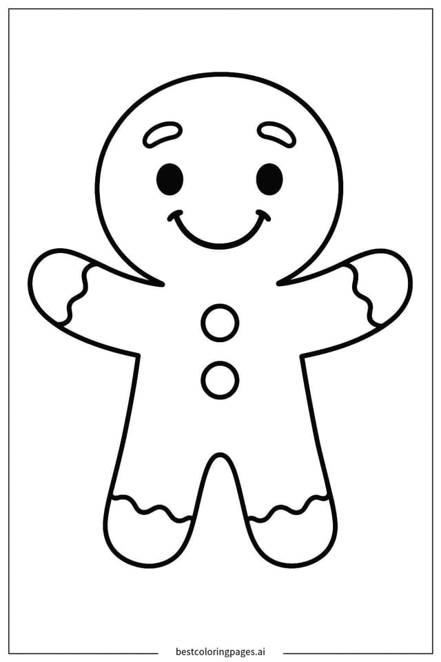 Disegni di Omino di Pan di Zenzero da Colorare