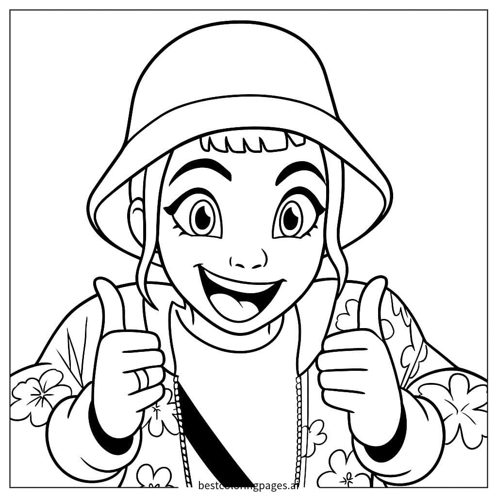 Girl Giving Thumbs Up: Kpop Demon Hunter Style