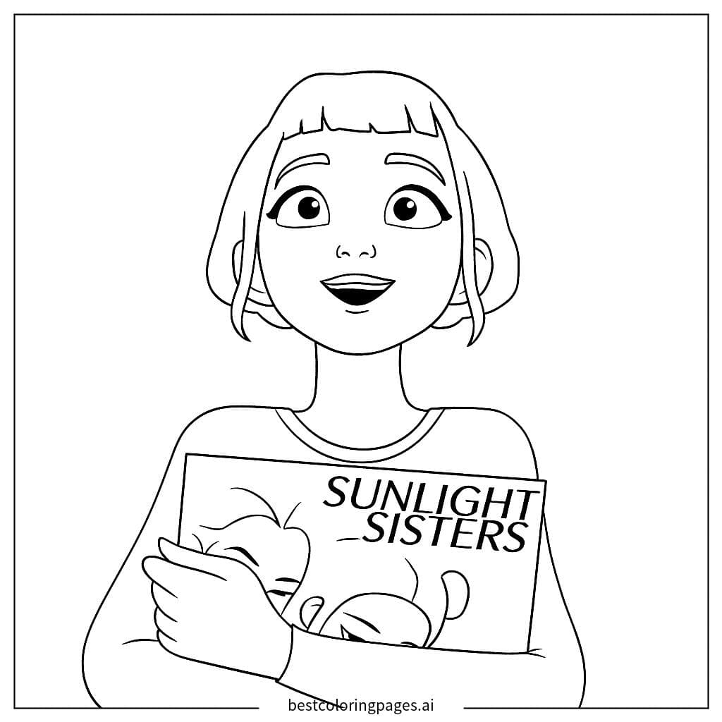 Niña sosteniendo una revista