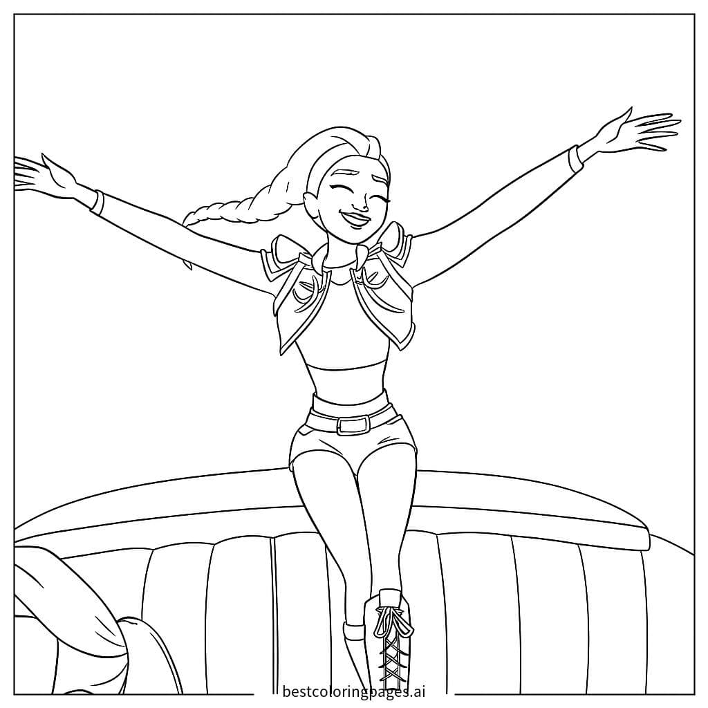 Confident K-Pop Girl Pose