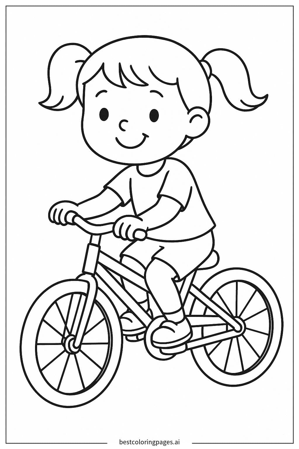 Mädchen fährt Fahrrad