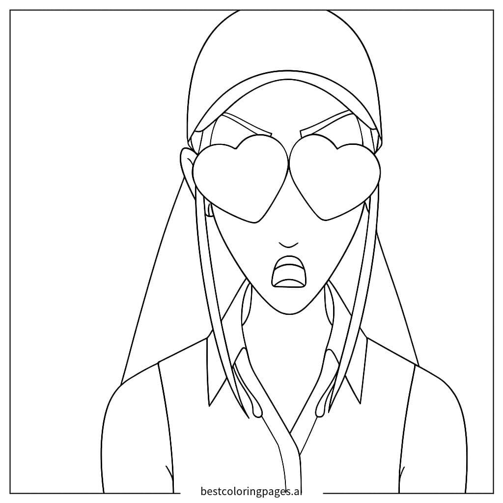 Girl with Heart Sunglasses