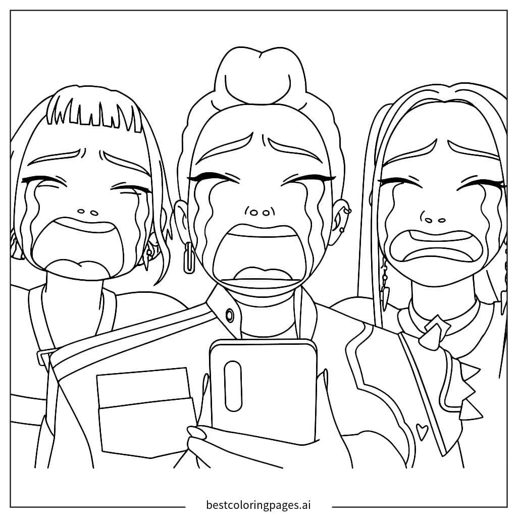 Girls Shedding Tears Together
