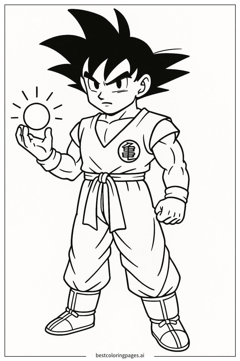 Goku Holding a Small Energy Ball