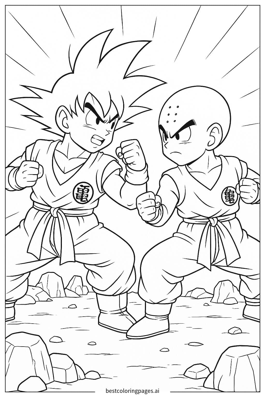 Goku Training with Krillin