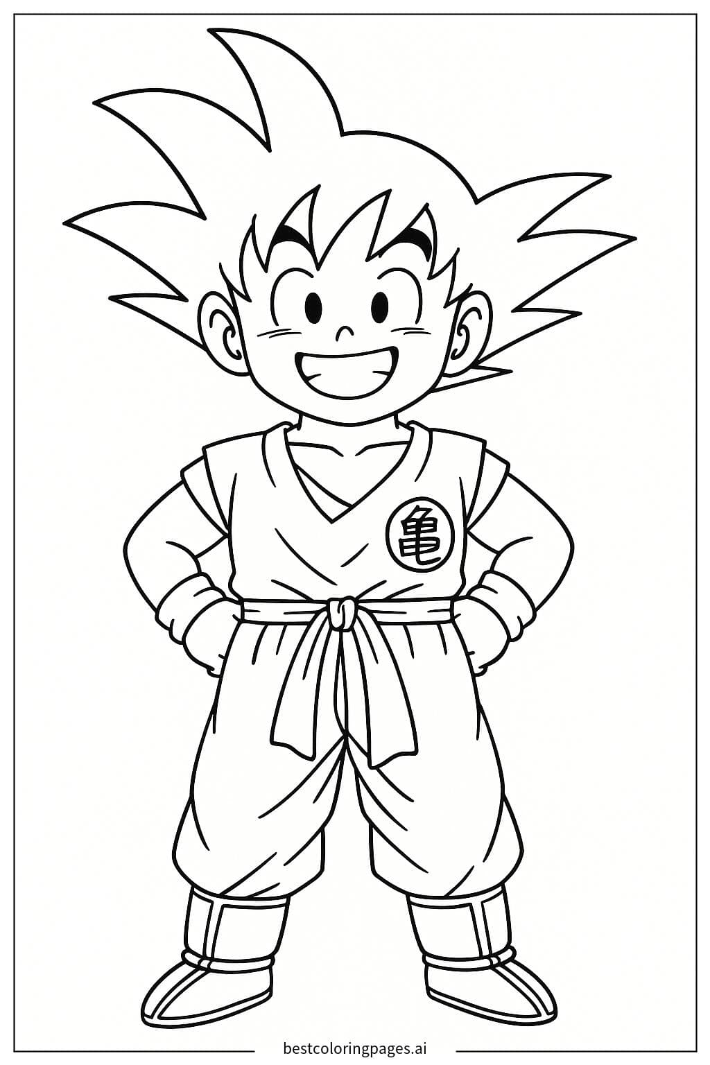 Goku Standing with a Smile