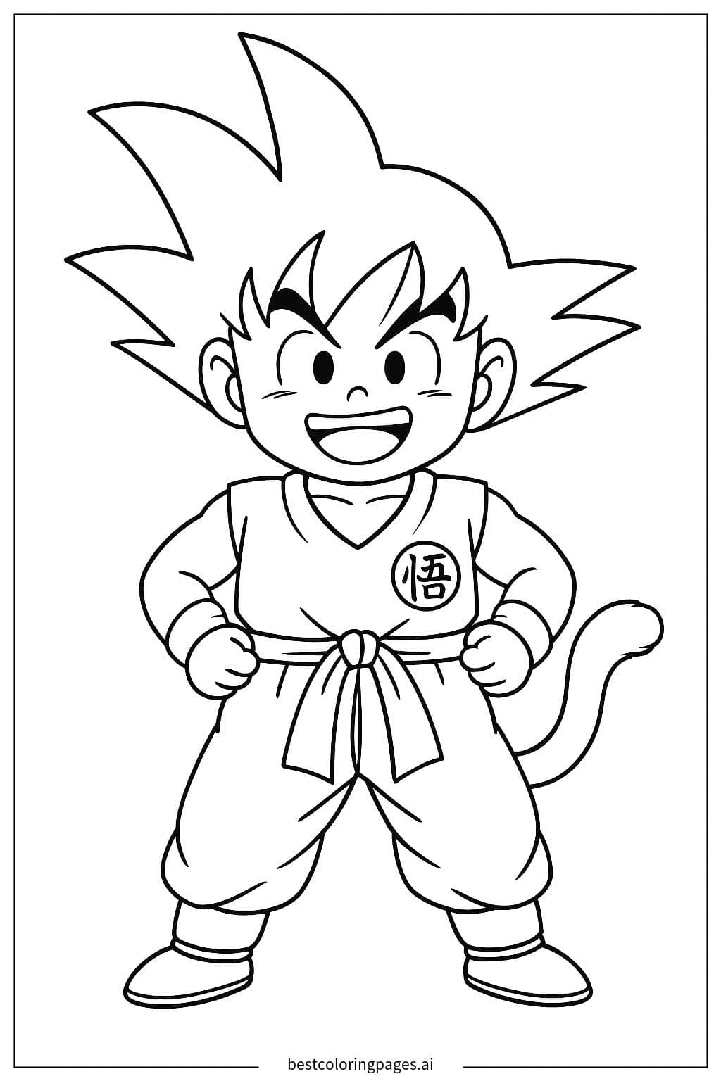 Goku in a Powerful Hero Pose