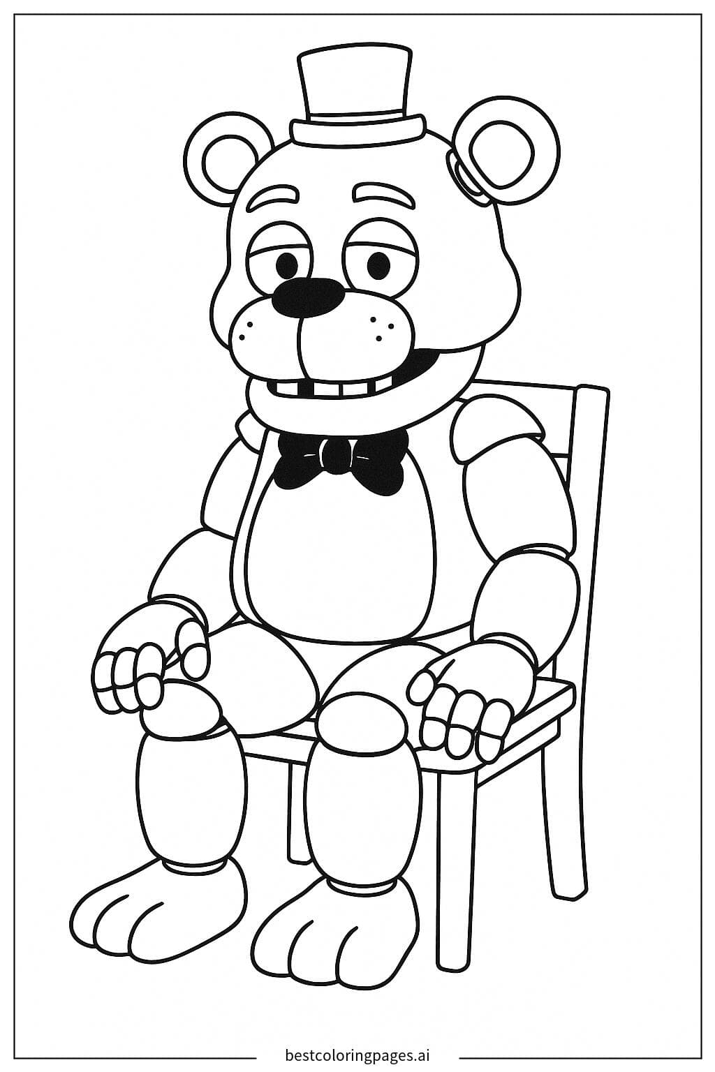 Golden Freddy Sitting Motionless