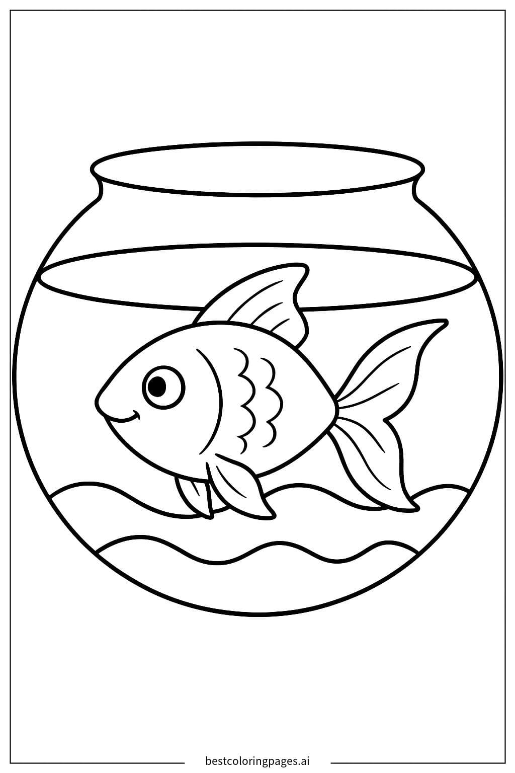 Charming Goldfish in a Bowl