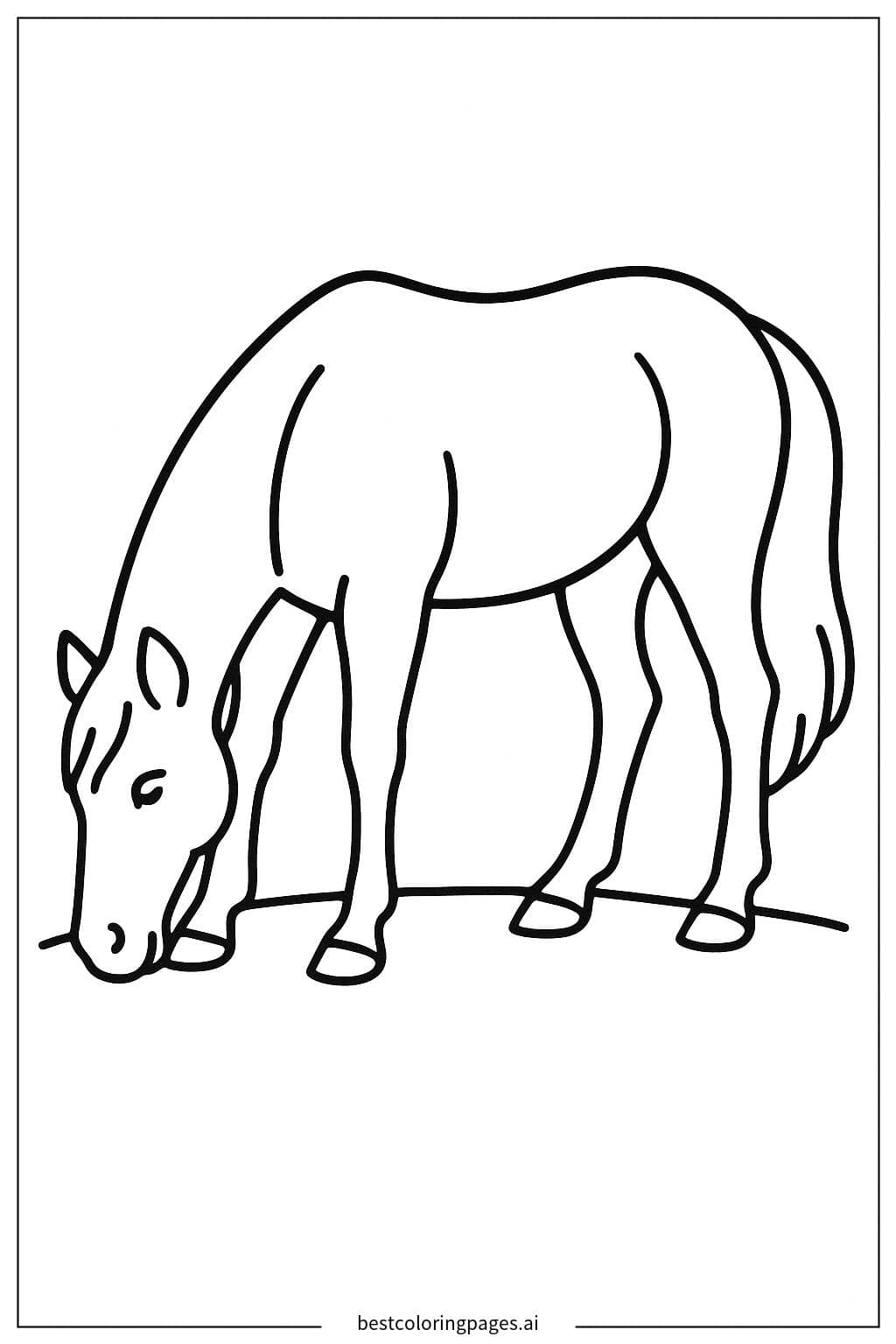 Caballo pastando
