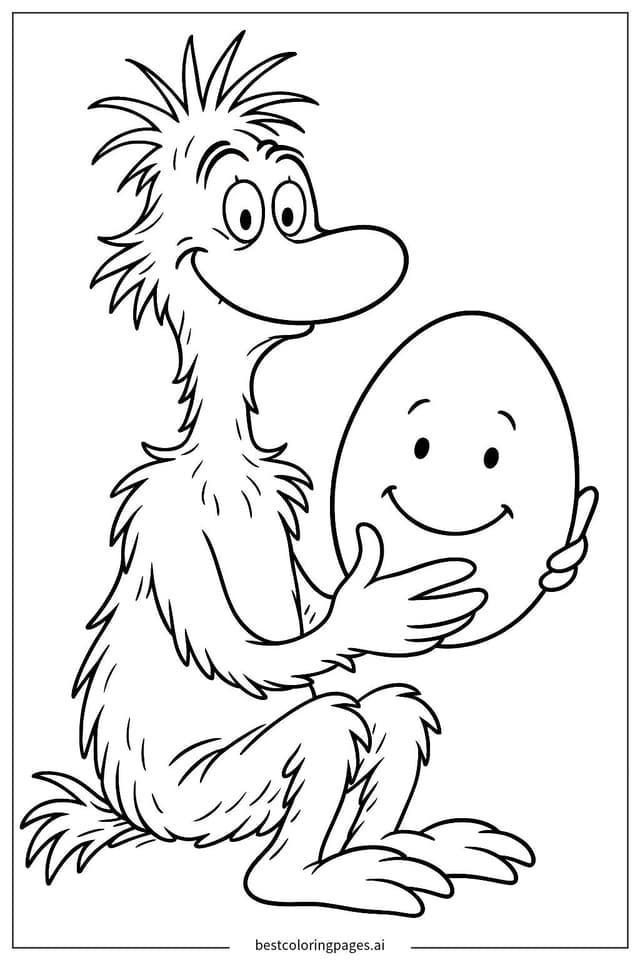 Green Egg Adventure Coloring Page