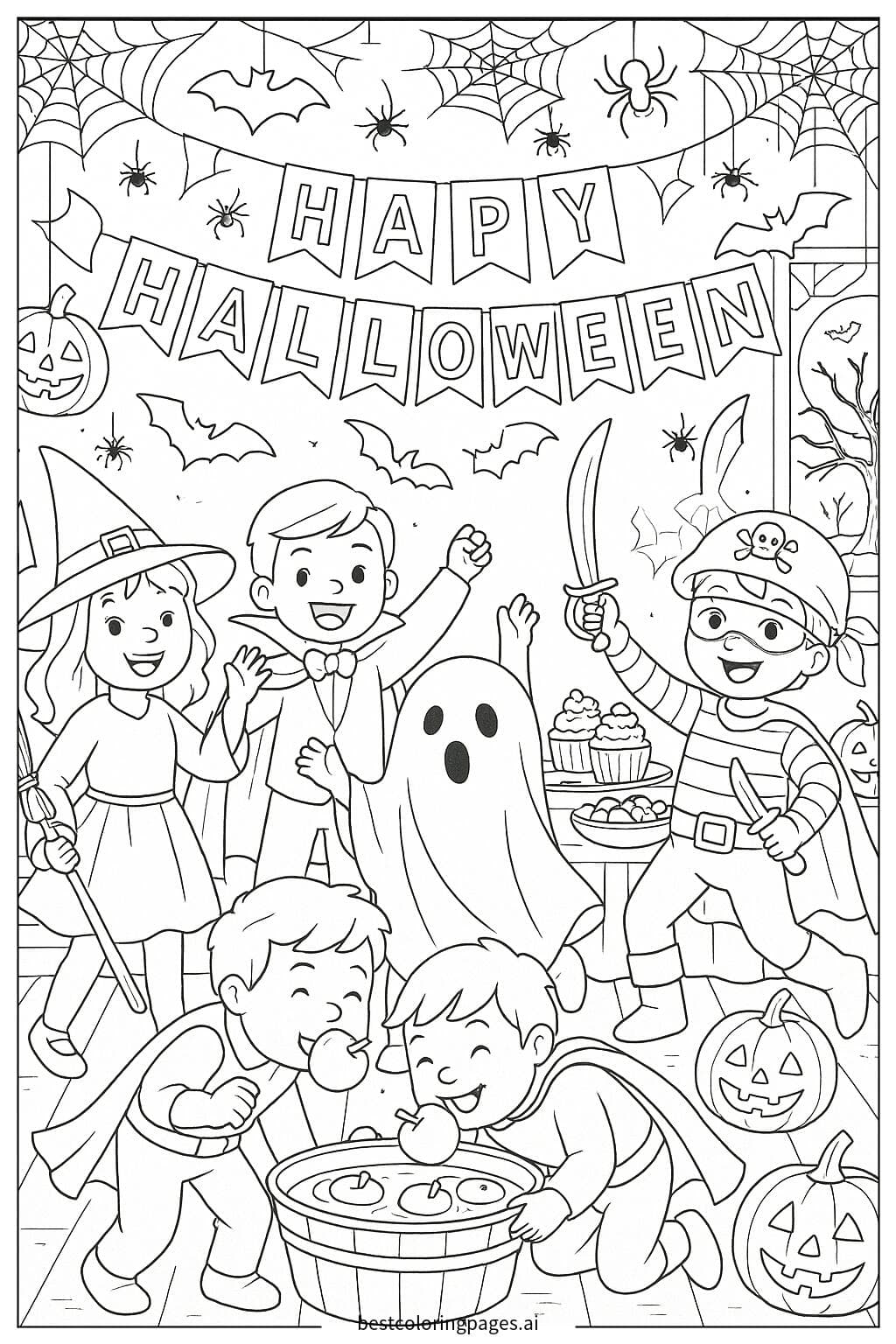 Halloween Party with Costumed Kids