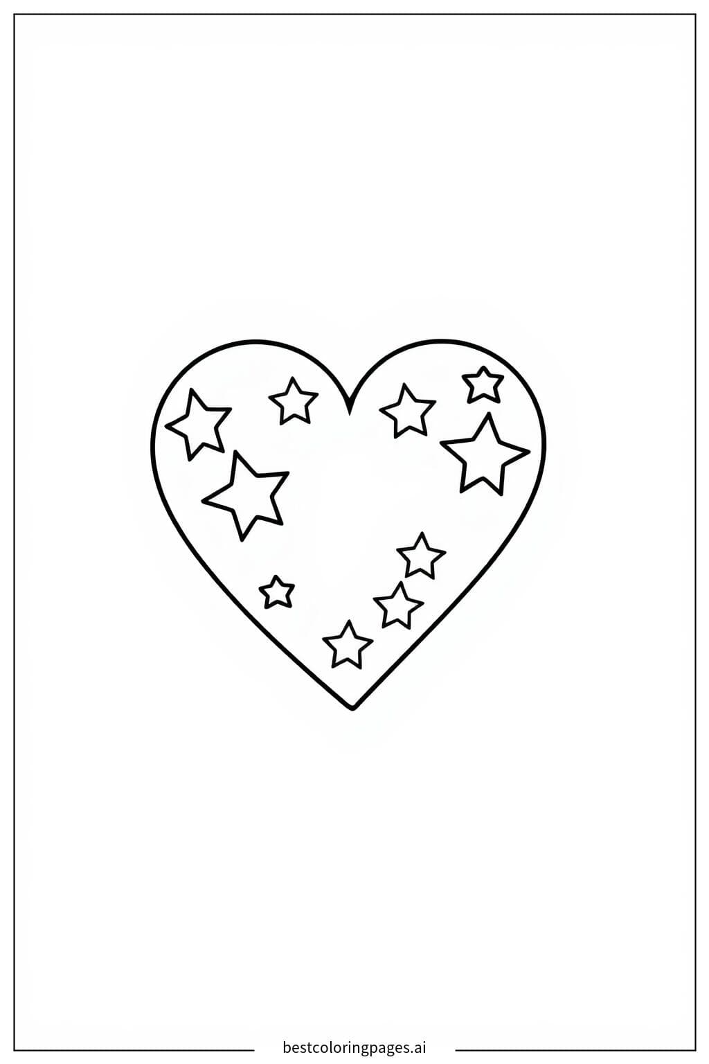 Forme di cuore con stelle