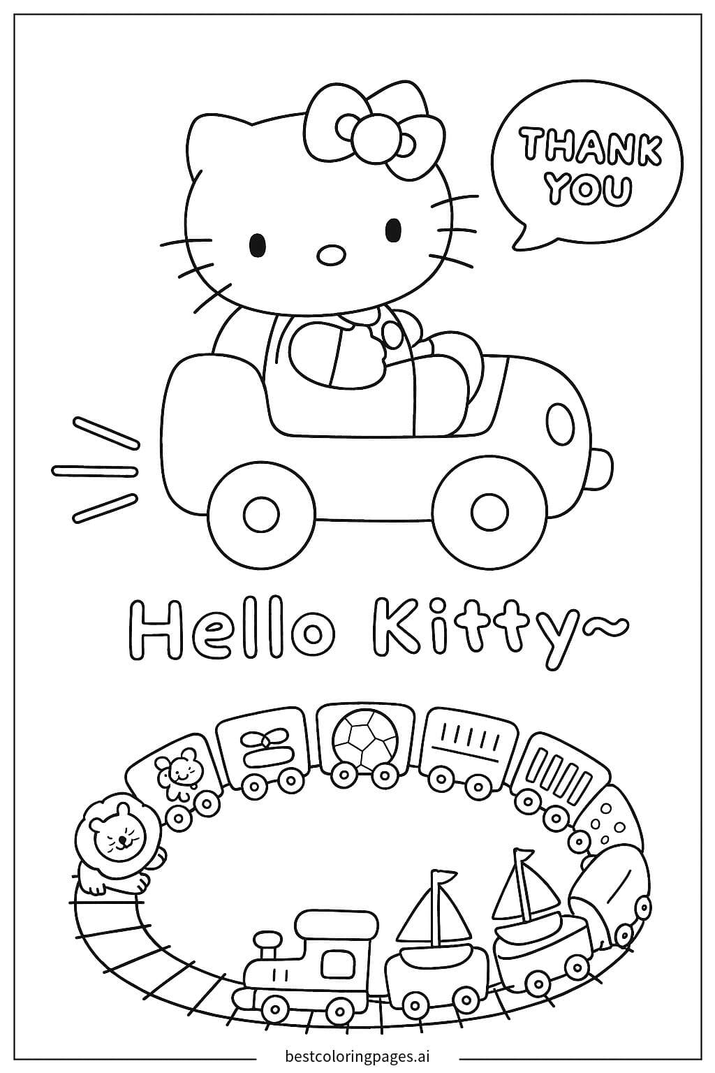 Hello Kitty et le Train