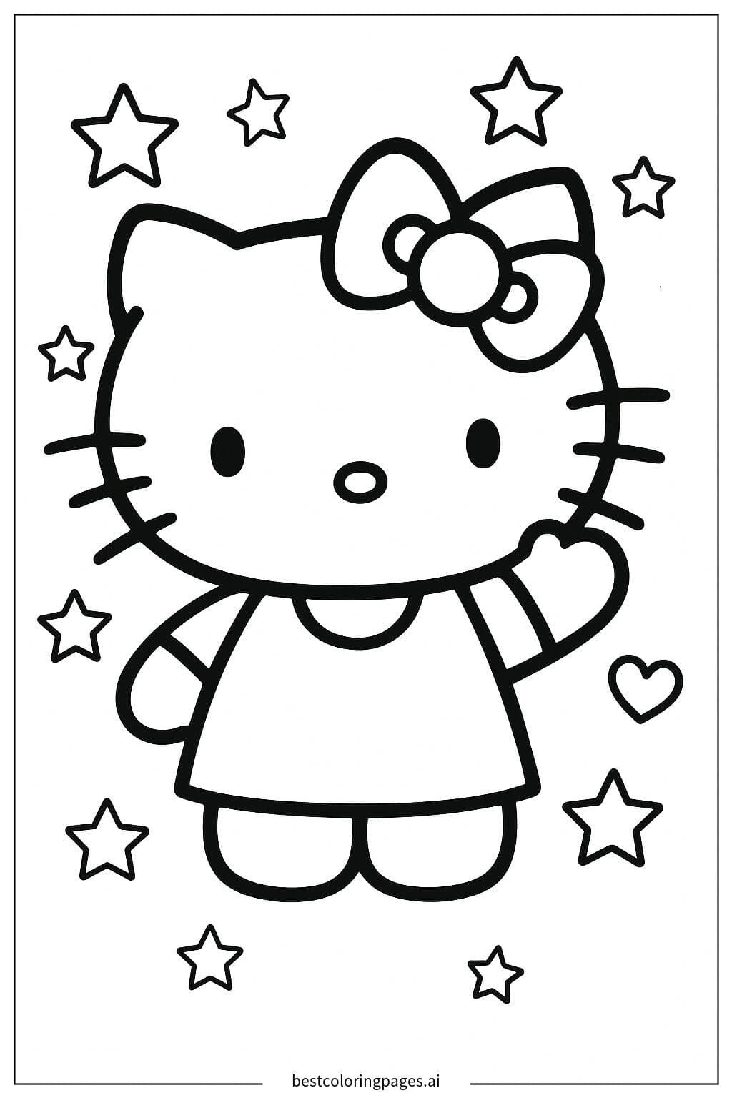 Hello Kitty dit bonjour
