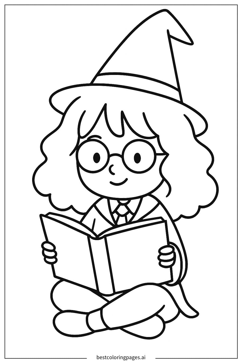 本を読むハーマイオニー