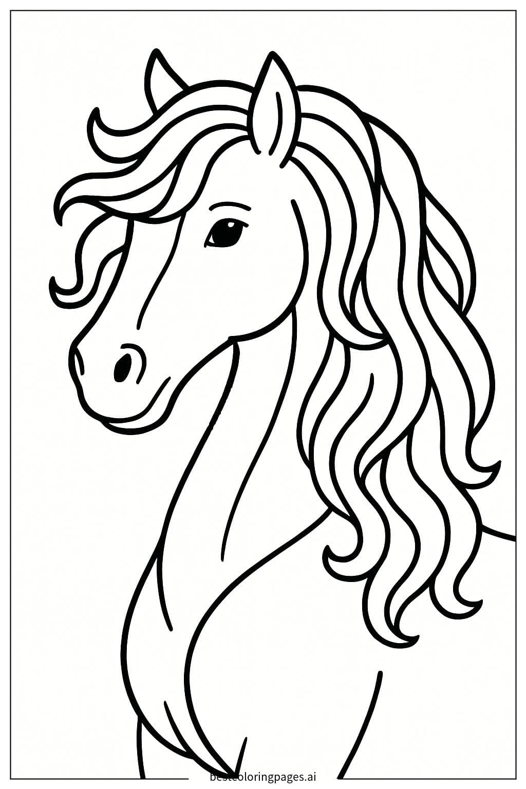 Majestic Horse with Flowing Mane