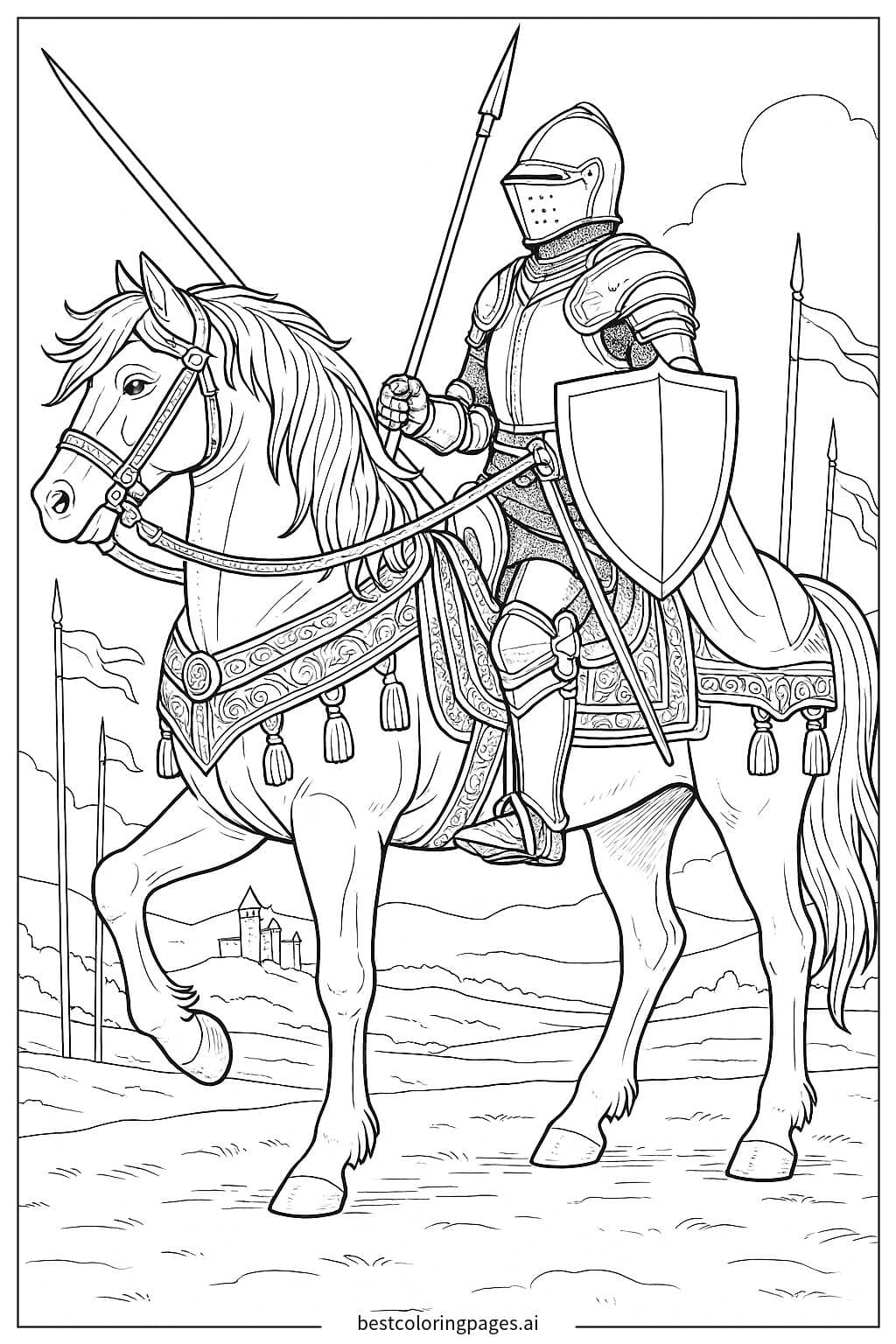 Horse and Knight in Shining Armor