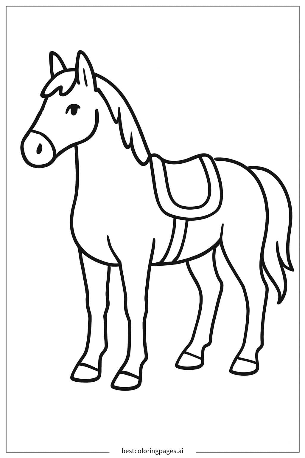 Cavalo com Sela Simples