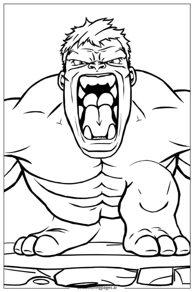 Disegni di Hulk Furioso da Colorare