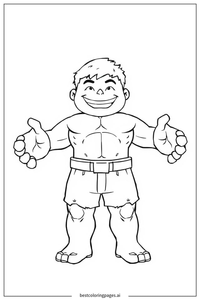 Disegni di Hulk Sorridente da Colorare